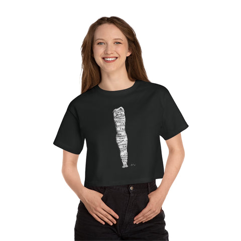 Jessica Tanzer - Caution Champion Women's Heritage Cropped T-Shirt - Uncensored