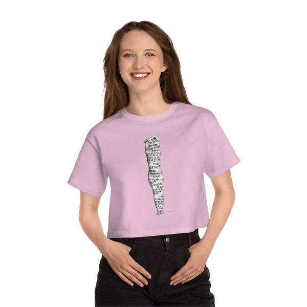 Jessica Tanzer - Caution Champion Women's Heritage Cropped T-Shirt