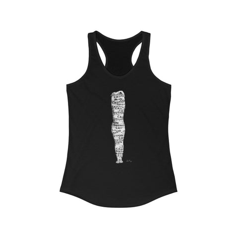 Jessica Tanzer - Caution Women's Racerback Tank - Uncensored