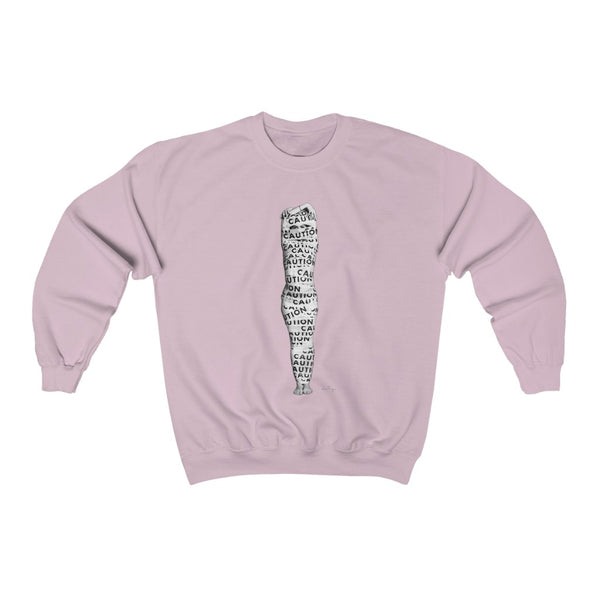 Jessica Tanzer - Caution -  Unisex Heavy Blend™ Crewneck Sweatshirt