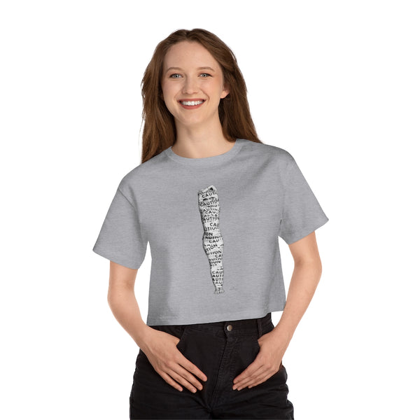 Jessica Tanzer - Caution Champion Women's Heritage Cropped T-Shirt