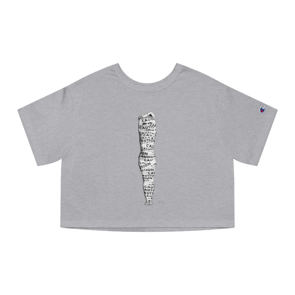 Jessica Tanzer - Caution Champion Women's Heritage Cropped T-Shirt