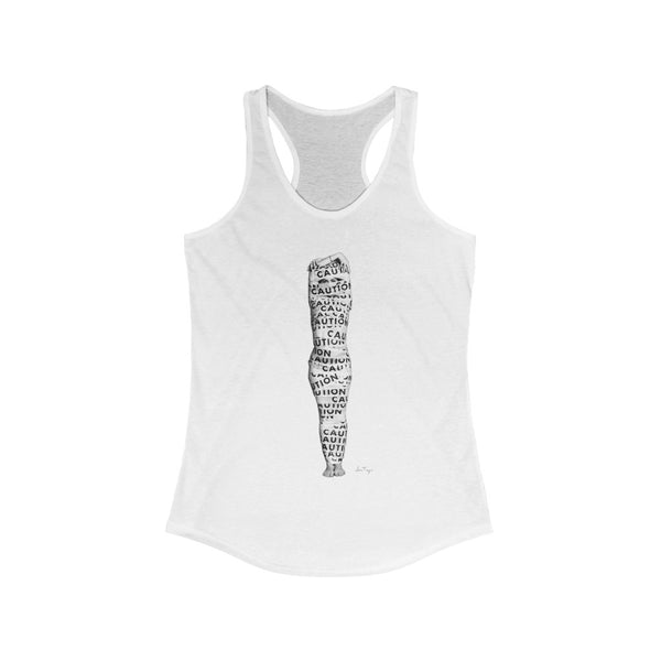 Jessica Tanzer - Caution Women's Racerback Tank