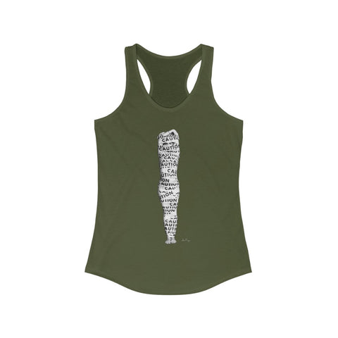 Jessica Tanzer - Caution Women's Racerback Tank