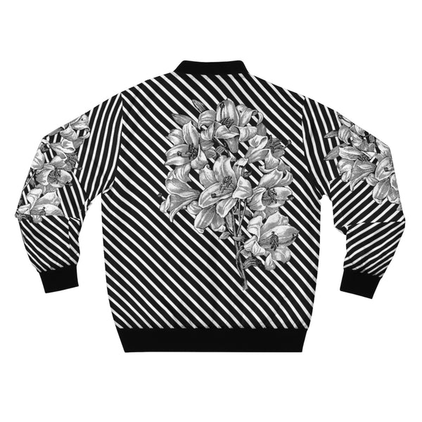 THC Stripy Flower Bomber Jacket - A Compliment Machine