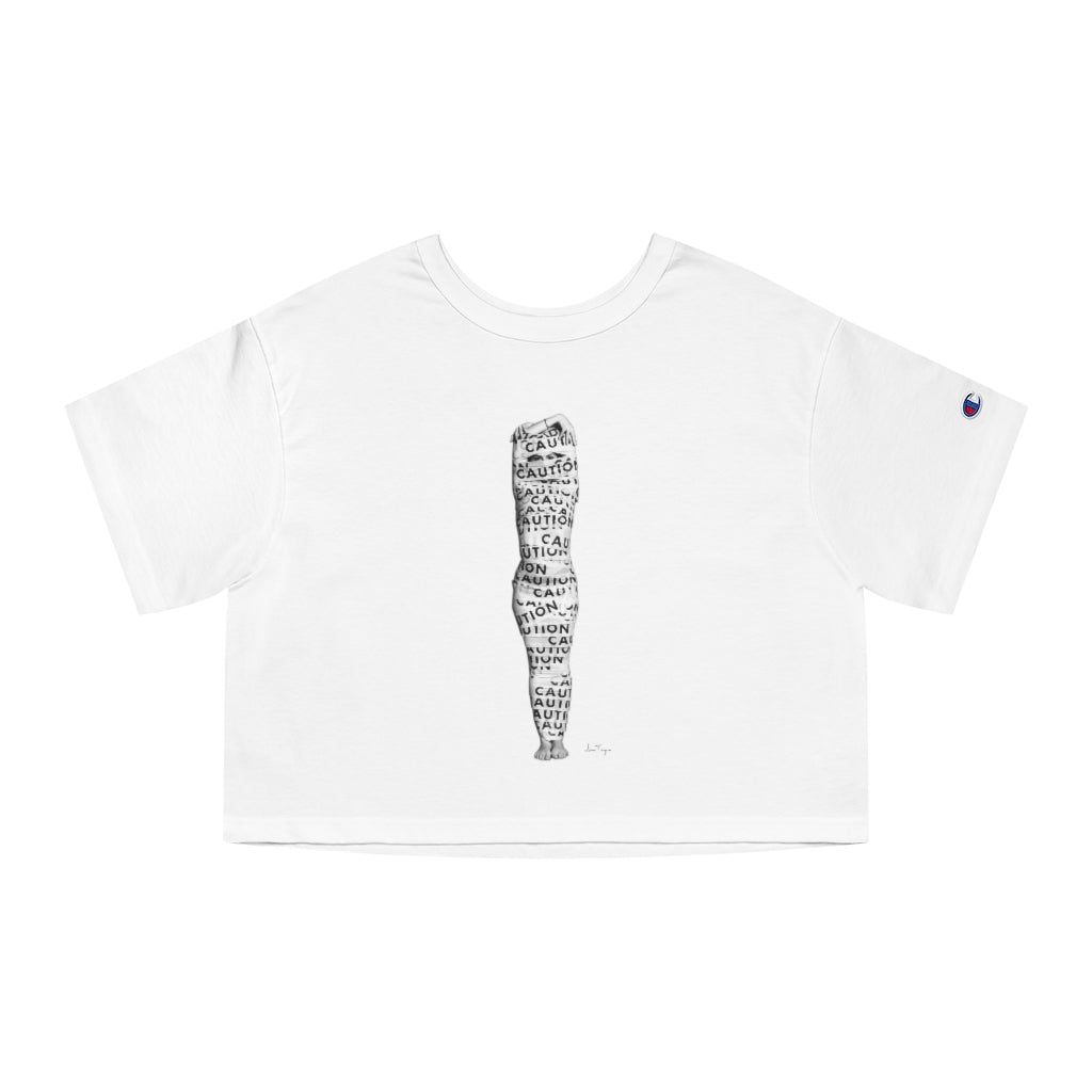 Jessica Tanzer - Caution Champion Women's Heritage Cropped T-Shirt