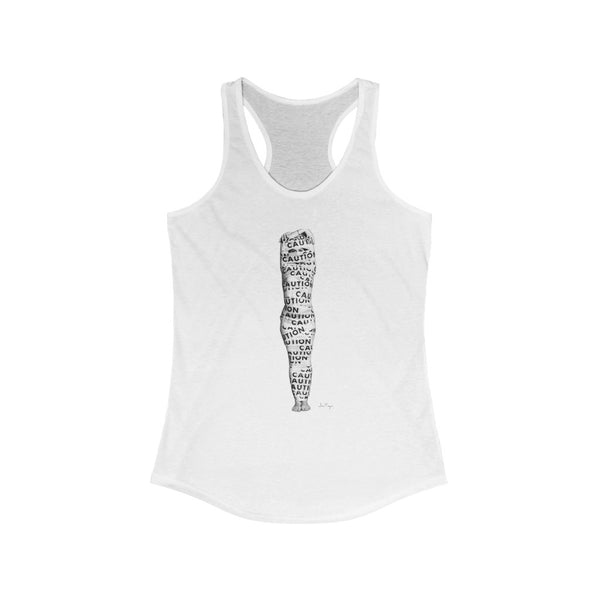 Jessica Tanzer - Caution Women's Racerback Tank - Uncensored